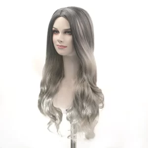 Peruca Sintetica Longa Mecha Prata Lady #2/0906